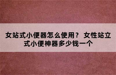 女站式小便器怎么使用？ 女性站立式小便神器多少钱一个